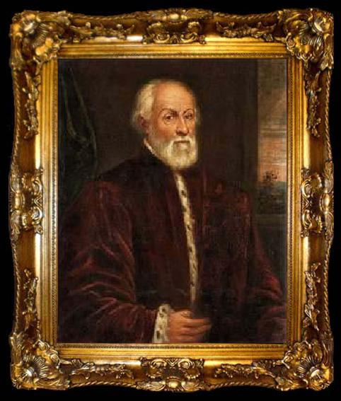 framed  Domenico Tintoretto Portrait of a Gentleman, ta009-2